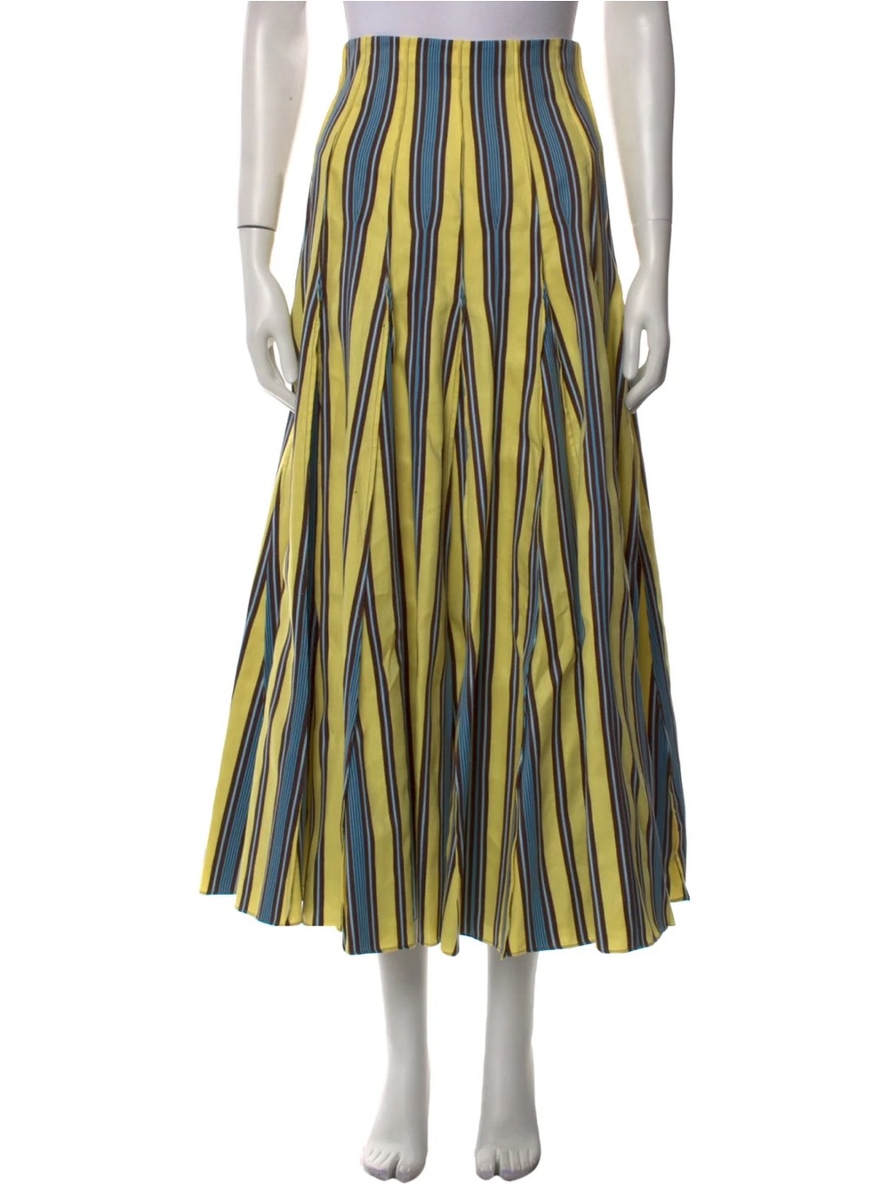 Rosie Assoulin Striped Midi Skirt